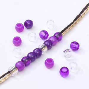 Accessoires de bijoux de cheveux de mode pour <span class=keywords><strong>tresses</strong></span> <span class=keywords><strong>perles</strong></span> <span class=keywords><strong>transparentes</strong></span> mélangées de 12 MM personnaliser <span class=keywords><strong>perles</strong></span> de cheveux pour la coiffure - Product Image 3