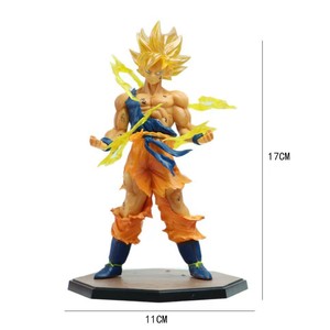 Figurine PVC Super Saiyan Goku en pose <span class=keywords><strong>d</strong></span>'<span class=keywords><strong>action</strong></span>, objet de collection, statue <span class=keywords><strong>d</strong></span>'anime pour la <span class=keywords><strong>d</strong></span>écoration de bureau, de voiture et <span class=keywords><strong>d</strong></span>'étagère - Product Image 2