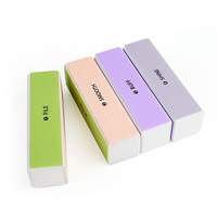 3 pièces/ensemble, vente en gros, logo personnalisé, lime à ongles à 4 faces, polissoir, barre à poncer, bloc de ponçage, tampon carré, éponge, outils de meulage