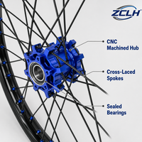 Set Roda ZCLH YY001 untuk Sur Ron Light Bee X 2019-2026, Roda Depan 1.6*19, Roda Belakang 1.85*16, Set Velg untuk Sepeda Motor Listrik