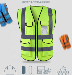 سترة إسعافات أولية من البوليستر لسلامة عاكسة عالية الوضوح مع شعار مخصص - Product Image 2