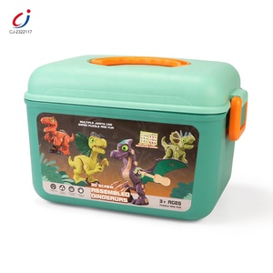 Chengji dino série d'assemblage enfants tige éducative bricolage manuel démonter dinosaure vis assemblage jouet avec perceuse électrique - Product Image 6