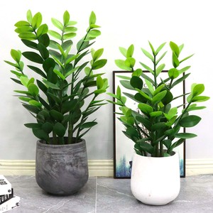 Arbre de coco artificiel en plastique vert, décoration de bureau, plante pour rocher décoratif, pour Noël et Pâques - Product Image 3