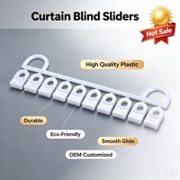 Glissière de rideau moderne en plastique pour rail en aluminium, accessoires pour stores romains et stores.