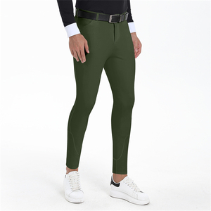 Calças de Montaria Masculinas Verde Exército Leves com Reforço no Joelho, Elásticas e Duráveis, com Bolsos para Prática - Product Image 2