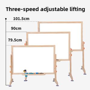 Chevalet de dessin et d'écriture double face personnalisé pour enfants, <span class=keywords><strong>grand</strong></span> format, sans poussière, effaçable, en bois massif, pour la maison - Product Image 4