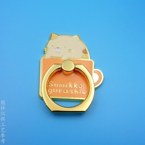 Sumikko Gurashi Phone <b>Ring</b> Holder Zinc Alloy Adhesive Desk Mount Imitation Gold <b>Cartoon</b> Design - Product Image 3
