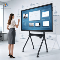 Tableau de conférence interactif intelligent Android 4K UHD multi-touch de 55 à 110 pouces avec caméra 48MP et garantie d'un an