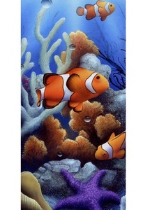 Tùy chỉnh thiết kế khuyến mại mới lạ tuyệt vời Icecream Đại Dương Cá voi biển rùa con sao biển Microfibre bãi biển Khăn - Product Image 5