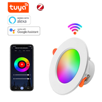Lámpara de Techo Inteligente de Aluminio Moderna Personalizada al por Mayor, WiFi+Zigbee, Control Remoto por Aplicación Tuya, CCT Regulable, Luz LED Empotrada para Interiores