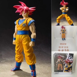 Figura de Son Goku, el héroe del anime, Super Saiyan con cabello rojo, modelo coleccionable y articulado para decoración de escritorio y colección de fans. - Product Image 6
