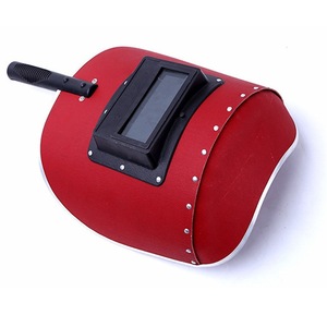 Máscara de Soldadura Semiautomática Portátil con Marco de Acero Rojo, Visión Parcial Antideslumbrante para Soldadura, Corte y Pulido - Product Image 2