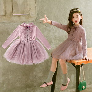 Vestido de Fiesta al por Mayor para Niñas, de Manga Larga, Estilo Princesa Musulmana, Elegante, de Algodón con Volantes, para Niños, Ropa de Disfraces - Product Image 2