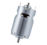 Motorreductor de CC RS 775VC con montaje de brida para electrodomésticos, eficiencia IE1, 17500 RPM, a prueba de goteo, con escobillas y rodamientos de bolas delanteros, taladro eléctrico
