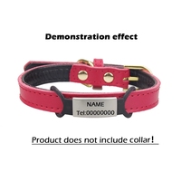 Étiquettes de plaque signalétique gravées personnalisées pour petits grands chiens chats en acier inoxydable Silicone collier d'identification pour animaux de compagnie accessoire décorations de fête