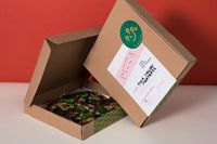 Boîte à sushi pliable personnalisée à prix raisonnable Boîte d'emballage à sushi à emporter en papier biodégradable personnalisée avec séparateurs