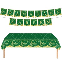 Nappe Jetable Ramadan, Blanc Noir Violet Eid Mubarak Ramadan Kareem Décoration Islamique Musulmane Maison