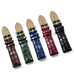 JUELONG Premium Cowhide Genuine <strong>Leather</strong> Watch <strong>Strap</strong> Vintage Smooth <strong>Leather</strong> Bamboo Textured Watch Bands for Men <strong>Wrist</strong> 18 20 22mm - Product Image 1