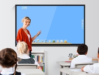 Tableau d'écriture LCD OEM 4K double OS Tablette d'enseignement Tableau blanc interactif à écran plat Affichage multi-écran tactile au doigt