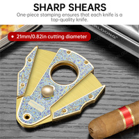 CIGARLOONG – Collection Cadeau Premium : Cendrier Métallique de Luxe 3 Pièces Grand Diamètre, Coupe-Cigare Affûté et Briquet Coupe-Vent – Accessoire pour Cigares