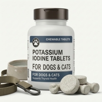 Comprimés professionnels d'iode et de potassium pour chiens : Soutien de la santé thyroïdienne, processus métabolique, complément alimentaire