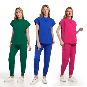 Vendita calda Scrub personalizzato elasticizzato traspirante donna cura cura uniformi all'ingrosso medico Spandex ospedale chirurgico uniformi <span class=keywords><strong>Set</strong></span> - Product Image 4