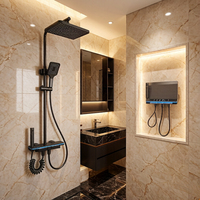 Système de douche numérique moderne en métal à température contrôlée avec affichage numérique – Garantie 5 ans – Solution complète pour salles de bain d'hôtels