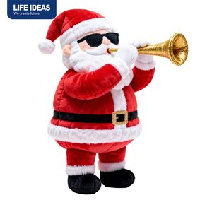 Décorations de Noël gonflables Playmax OEM de 6 pieds, Père Noël gonflable avec lumières LED intégrées pour décorations extérieures - Product Image 3