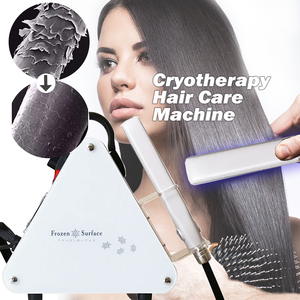 R Ice Cold Frozen Flat Iron Machine de traitement des soins capillaires Thérapie congelée Dispositif de traitement frais Équipement de salon de réparation de cheveux endommagés - Product Image 1