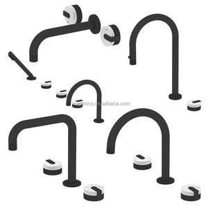 Robinet de lavabo de salle de bain et de cuisine Watersino en laiton vieilli de luxe, finition or rose, 3 trous, moleté, brossé - Product Image 1