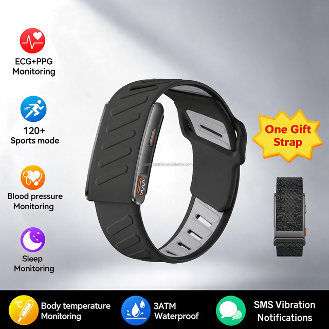 Non-Screen Body Composition Analysis Multi Sport tracker IP68 Waterproof ECG Monitoring Smartband
