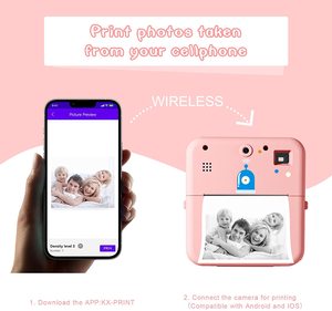 Appareil photo pour enfants, pouces, caméscope, impression instantanée, Mini imprimante - Product Image 5
