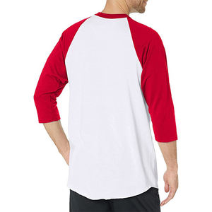 T-shirts de baseball américains classiques à manches raglan, personnalisés avec logo, numéros, style rétro, boutons, vente en gros - Product Image 4