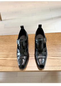 Sandalias de Cuero Genuino para Hombre, Diseño Original, Transpirables, Tejidas, Estilo Romano, Punta Cerrada, Tacón Alto - Product Image 5