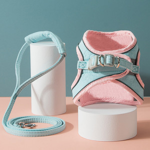 Arnés de pecho de macramé con diseño de flores para perro, conjunto de Correa y arnés reflectante ajustable, antipulga, Estilo Chaleco especial para mascota pequeña de lujo - Product Image 2