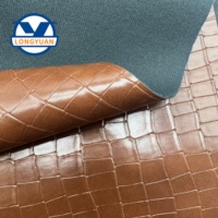 Fournisseur de cuir synthétique de haute qualité, design croco, pour chaussures et sacs