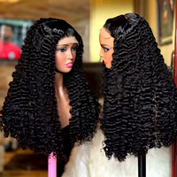 Perruque frontale en dentelle HD sans colle 13x6, cheveux indiens bruts, bouclés birmans, cuticules alignées, perruque en cheveux humains vierges, vente en gros