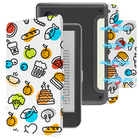 Étui magnétique détachable intelligent pour Kobo 6/7 pouces Clara avec sangle de transport en PU + acrylique transparent couleur personnalisée