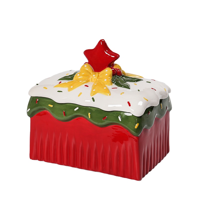 In Stock Ceramic Cupcake Cookie Jar Durable Ceramic Storage