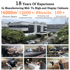 <span class=keywords><strong>Vitrina</strong></span> y Aparador de Joyería con Iluminación LED, Vidrio Templado y Marco de Acero Inoxidable Dorado para Centros Comerciales de Lujo (OEM/ODM Disponible) - Product Image 2