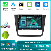 Pemutar Video mobil 2.4, 5G + 5.4G Dual Band WIFI 2 + 64G untuk BMW 1 Series E87 E82 E88 2004 2005 2006 2007-2011 navigasi GPS