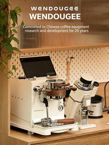 เครื่องชงกาแฟเอสเพรสโซแบบกึ่งอัตโนมัติ Wendougee DATA-S แบบหม้อต้มคู่ พร้อมปั๊มเกียร์เชิงพาณิชย์ ปรับแรงดันได้ - Product Image 3
