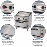 Plaque de cuisson électrique professionnelle en acier inoxydable 12+4.8KW avec garantie 1 an