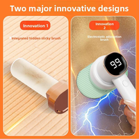 Nouveau Rasoir Anti-Bouloches Électrique 3-en-1 à 6 Lames Rechargeable USB avec Écran LED et Brosse à Peluches pour Chandails