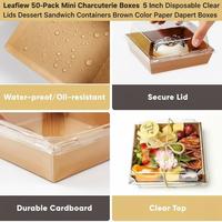 Boîte enroulable en carton kraft brun et carton ivoire pour Tiramisu, gâteaux, sushis, sandwichs, tartes, burgers, sucreries – Durable, mat, gaufré