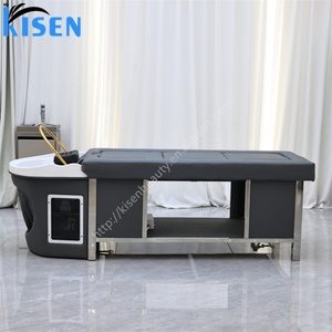 เตียงนวดสปาแบบโมเดิร์นพร้อมระบบหมุนเวียนน้ำสำหรับซาวน่า ยี่ห้อ Kisen พร้อมอุปกรณ์ทำม็อกซิบัชั่น ล้างหลัง และสระผมแบบไทย - Product Image 5