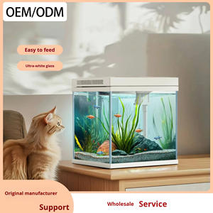 Aquarium d'eau douce super blanc à auto-circulation avec filtre intégré, réservoir en verre pour salon, bureau, maison, 2 ans - Product Image 3