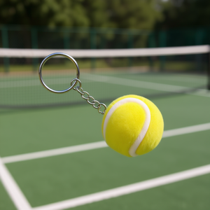 Porte-clés peluche balle de tennis, mini accessoire sportif - Product Image 3