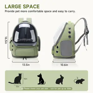 Breathable Cat Carrier Large Space Bubble Pet Backpack For Kitty Small Dog Up To 15lbs Transparent Foldable Pet Carrier