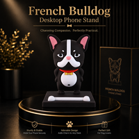 Penyangga Ponsel Premium French Bulldog, Soporte Para Movil, Ornamen Meja PVC yang Stabil, Tempat Ponsel untuk Rumah, Ruang Kerja, Toko Hadiah